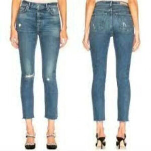 GRLFRND Karolina High Rise Crop  Jeans Sixpence 27